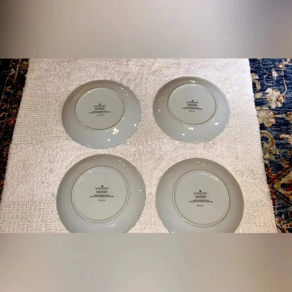 GIVENCHY Les Fleurs 8” Designer Luxury Floral Dinnerware Dessert Plates SET OF 4 - Picture 11 of 12